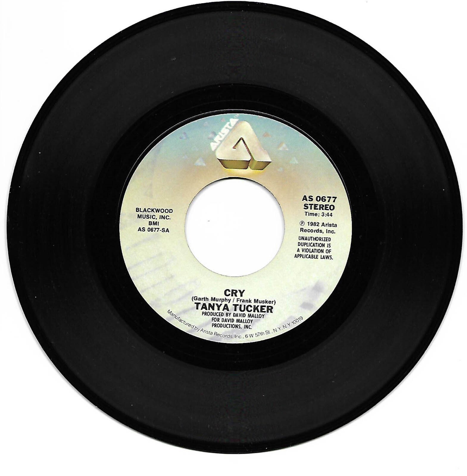 Tanya Tucker, Cry/Feel Right, 45 VG+ 1982 Arista